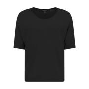 Stijlvolle Crew Neck T-shirt Bloomings , Black , Dames