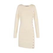 Mini Ivoor Gebreide Jurk Cortana , Beige , Dames