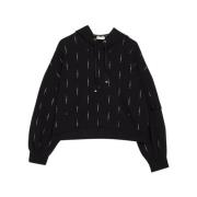 Zwarte Studs Sweater Liu Jo , Black , Dames