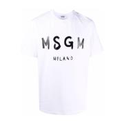 Stijlvolle T-Shirt Collectie Msgm , White , Heren