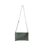 Groene leren crossbody tas met rits Cortana , Green , Dames