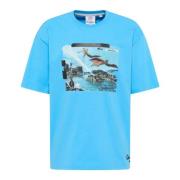 Ikarus Oversize T-Shirt Carlo Colucci , Blue , Heren