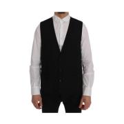 Staff Gestreept Vest Dolce & Gabbana , Black , Heren