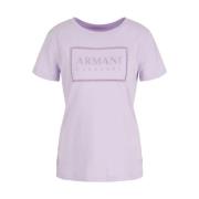 Paarse Standard Fit T-shirt 3Dyt59 Yj3Rz Armani Exchange , Purple , Da...