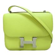 Pre-owned Leather crossbody-bags Hermès Vintage , Green , Dames