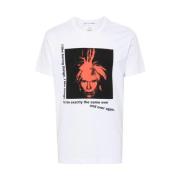 Grafische Print Katoenen T-shirt in Wit Comme des Garçons , White , He...