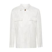 Witte Jassen Ss24 Stijlvolle Collectie Lardini , White , Heren