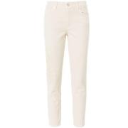 Beige Bloemenborduurwerk Denim Jeans Ermanno Scervino , Beige , Dames