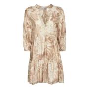 Bloemen Kant Beige Jurk Ermanno Scervino , Multicolor , Dames