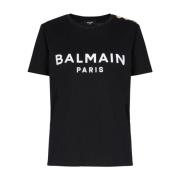 Zwarte T-shirts en Polos Balmain , Black , Dames