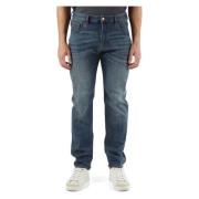 Slim Fit Five-Pocket Jeans Armani Exchange , Blue , Heren