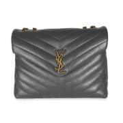 Pre-owned Leather shoulder-bags Yves Saint Laurent Vintage , Gray , Da...