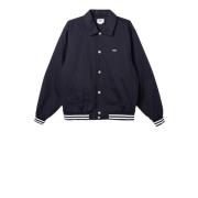 Icon Face Varsity Zwarte Jas Obey , Black , Heren