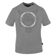 Korte Mouw Ronde Hals Katoenen T-shirt Plein Sport , Gray , Heren