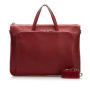Pre-owned Leather briefcases Loewe Pre-owned , Red , Dames