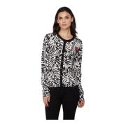 Abstracte Fantasy Cardigan met Pins Twinset , Multicolor , Dames