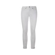 Witte Skinny Fit Jeans Dondup , White , Heren