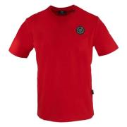 Korte mouwen ronde hals katoenen T-shirt Plein Sport , Red , Heren