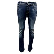 Slim Turquoise Label Dark Washed Jeans Jacob Cohën , Blue , Heren