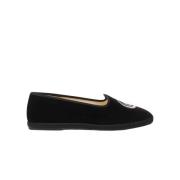 Luxe Velvet Slippers William IV Scarosso , Black , Heren