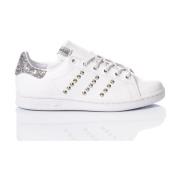 Handgemaakte Zilver Witte Sneakers Adidas , Multicolor , Dames