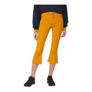 Flare Corduroy Broek Mosterdgeel Twinset , Yellow , Dames