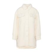 Eco Teddy Oversize Jas Sabi Stand Studio , White , Dames