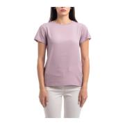 Zijden en Jersey Crewneck T-shirt Seventy , Purple , Dames