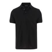 Zwarte Katoenen Poloshirt Geborduurd Logo Emporio Armani , Black , Her...