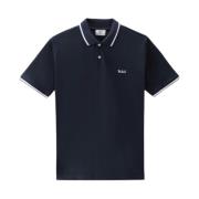 Blauwe Polo Shirt Woolrich , Blue , Heren