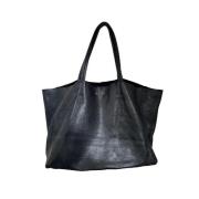 Pre-owned Leather totes Celine Vintage , Black , Dames