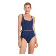 Blauwe Zee Lycra Badpak Twinset , Blue , Dames