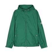 Groene Hooded Jas Stijlvol Ontwerp Moncler , Green , Heren