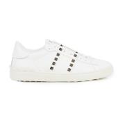 Witte Sneakers met Zilveren Studs Valentino Garavani , White , Heren