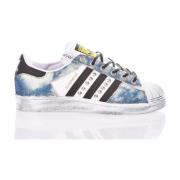 Handgemaakte Blauw Witte Sneakers Adidas , Multicolor , Heren