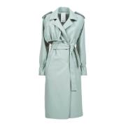 Stijlvolle Vegan Trench Coat THEMOIRè , Green , Dames