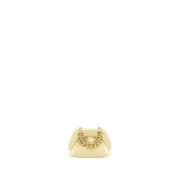 Glanzende Kanarie Clutch Tas Eco Stof THEMOIRè , Yellow , Dames