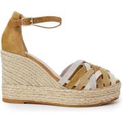 Bruine Platte Schoenen Espadrilles , Brown , Dames