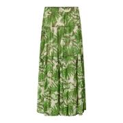 Groene Maxi Rok met Ruchedetails Lollys Laundry , Multicolor , Dames