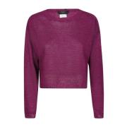 Paarse Linnen Crop Top Max Mara Weekend , Purple , Dames