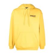 Geborduurde logo hoodie - Geel Oversize Balenciaga , Yellow , Dames