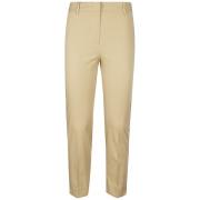 Beige Katoenen Sigaretbroek Max Mara Weekend , Beige , Dames