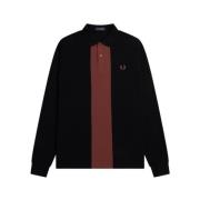 Gepaneelde Lange Mouw Polo Shirt Fred Perry , Multicolor , Heren