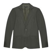 Groene Linen-Blend Blazer Button-Front Antony Morato , Green , Heren