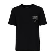Zwarte Jersey T-shirt met Cameluxe-zak Max Mara , Black , Dames