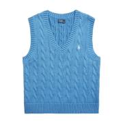 Blauwe Orbit Mouwloze Pullover Ralph Lauren , Blue , Dames