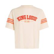 Casual Boxy Tee T-shirt King Louie , Beige , Dames