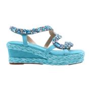 Elegante Villach Sandal Wedges Alma EN Pena , Blue , Dames