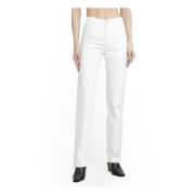 Off-white Klassiek Gesneden Denim Jeans TotêMe , White , Dames