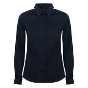 Blauw Katoenen Overhemd Slim Fit Fay , Blue , Dames